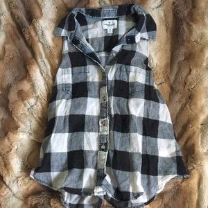 plaid AE tank top